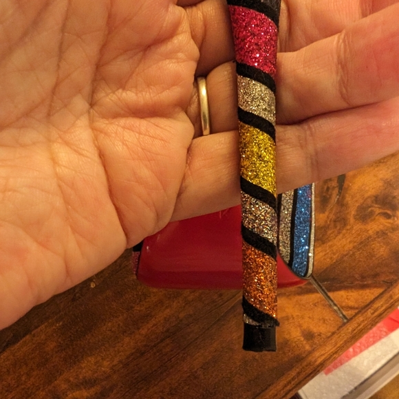 Gorgeous Christian Louboutin So Kate Stripey Glitter Multi Sz 38.5/ 8 - Picture 11 of 16